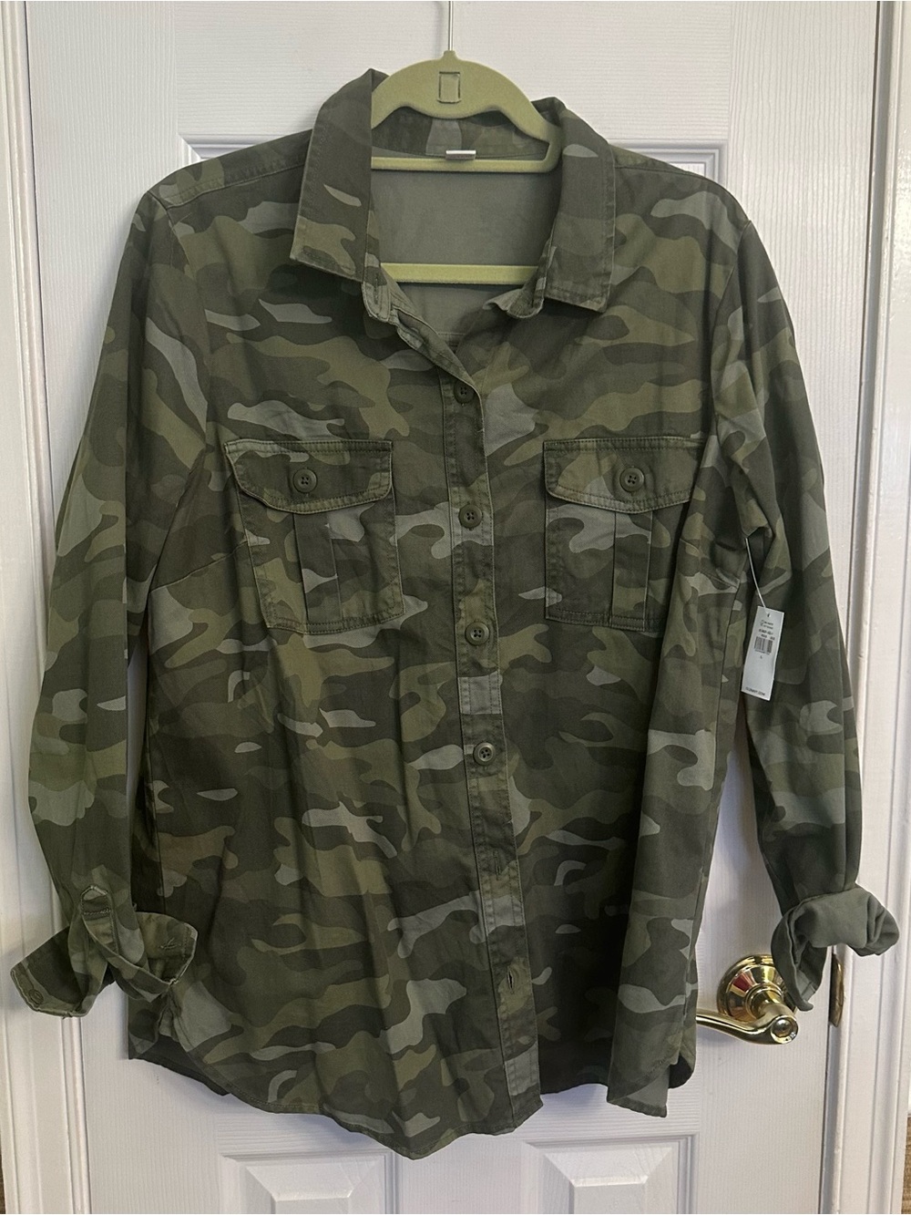 Classic Camo Button-Down Shirt - Olive Camouflage